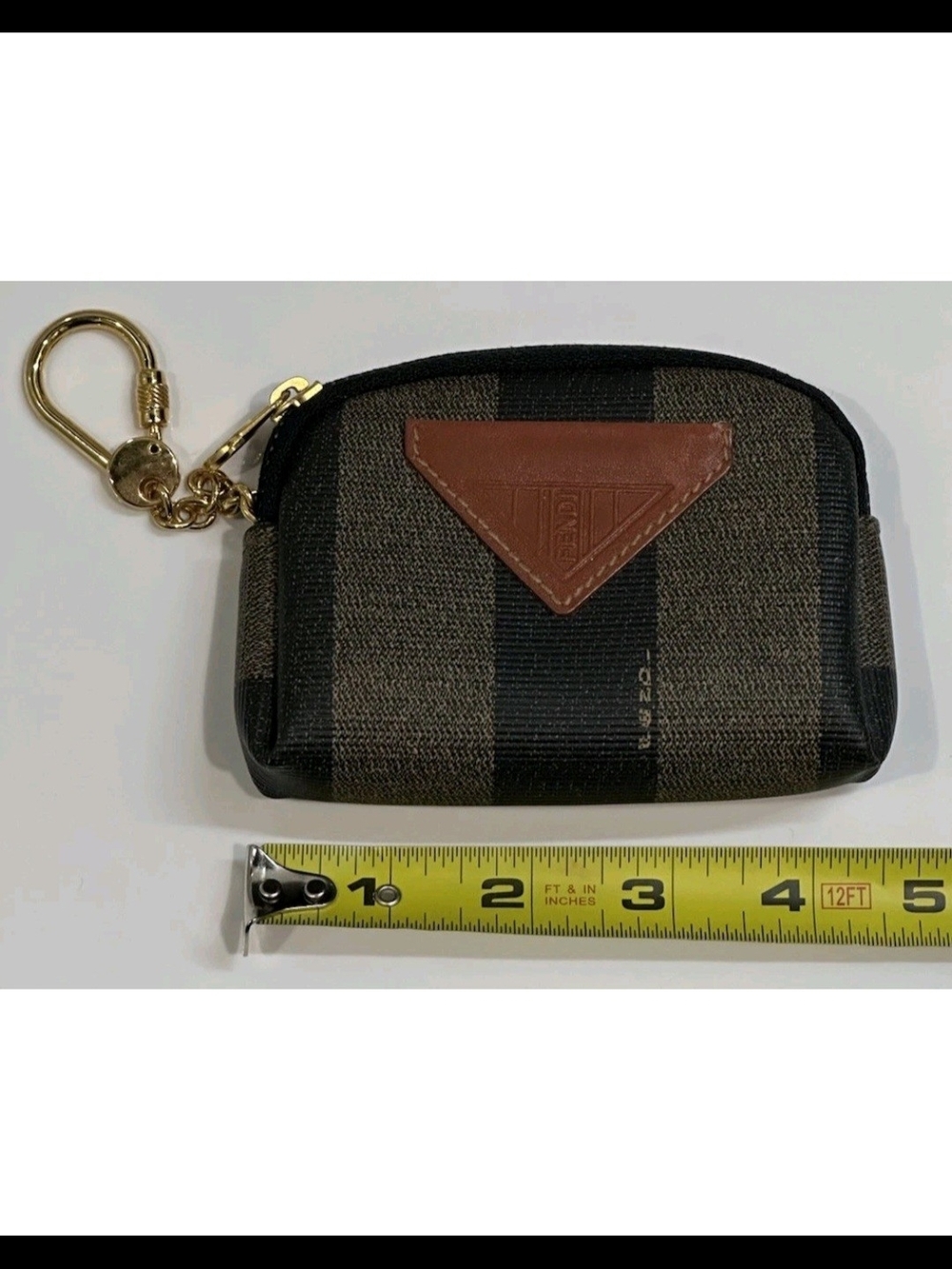 Fendi Vintage Stripe Coin Purse With Gold Clip - Picture 4 of 11